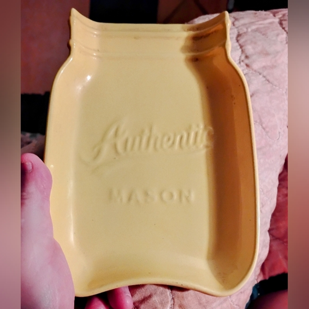 Yellow Ball Mason Jar Spoon Rest